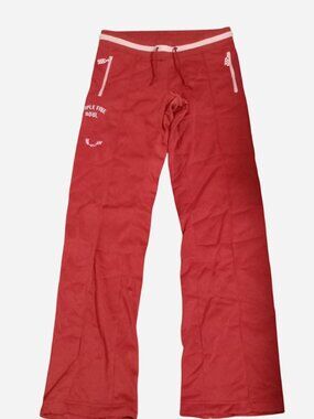 Triple Five Soul red 2000s low waisted flair sweatpants